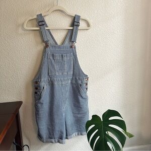 Universal Thread Blue and White Striped Overalls